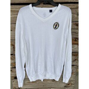 Ashworth‎ Men's White V Neck Sweater X Large US Open Pinehurst 2014 XL